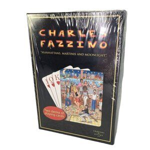 Charles‎ Fazzino Playing Cards 2 Decks Manhattans Martinis and Moonlight Sealed